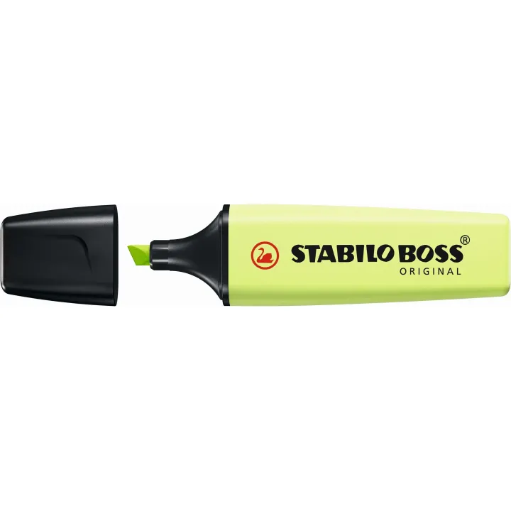 STABILO Surligneur Boss Original Jaune vert, 10 pièces