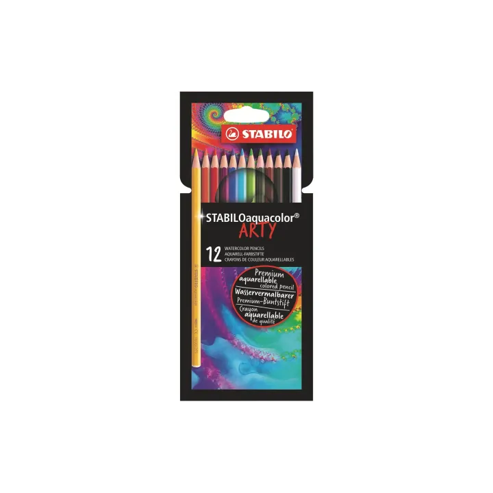 STABILO Crayons de couleur Aquacolor Arty, 12 pièces