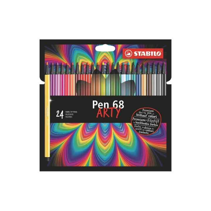 STABILO Fineliner Pen68 Arty, 24 pièces