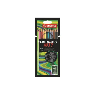 STABILO Crayons de couleur Greencolors Arty 12 pièces