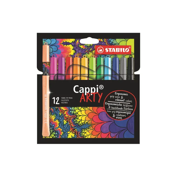 STABILO Feutres de coloriage Cappi Arty, 12 pièces