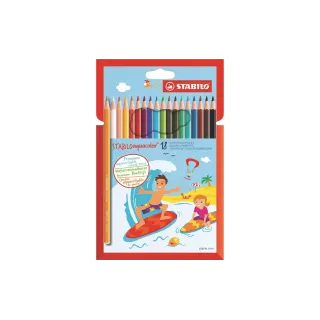 STABILO Crayons de couleur Kids Design, 18 pièces