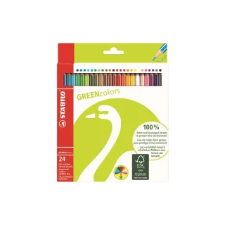 STABILO Crayons de couleur Greencolors 24 pièces