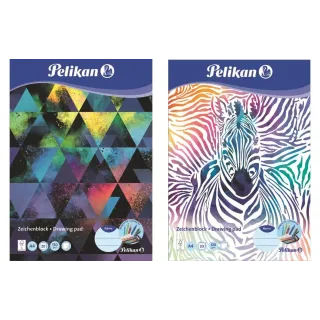 Pelikan Carnet de dessin A4 à 2 motifs 20 feuilles