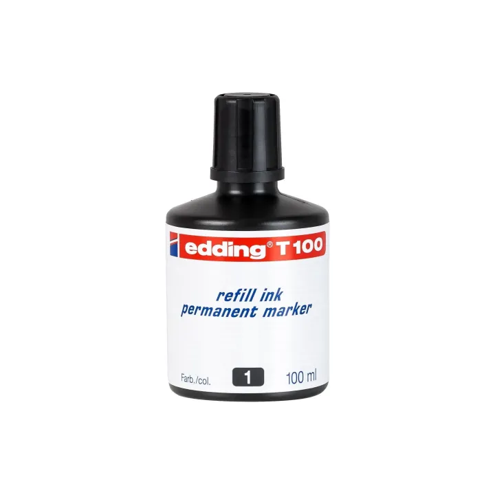 edding Recharge dencre T 100 Marqueur permanent 100 ml, noir