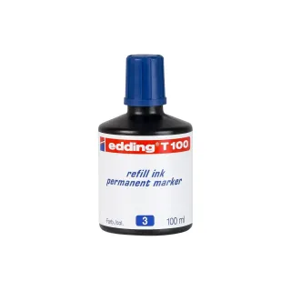 edding Recharge dencre T 100 Marqueur permanent 100 ml, Bleu