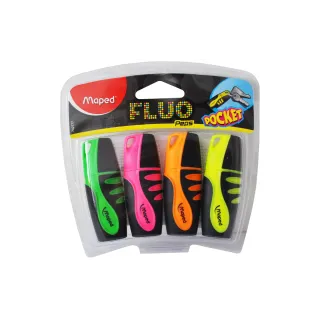 maped Surligneur Fluo Peps Pocket Mini, 4 pièces