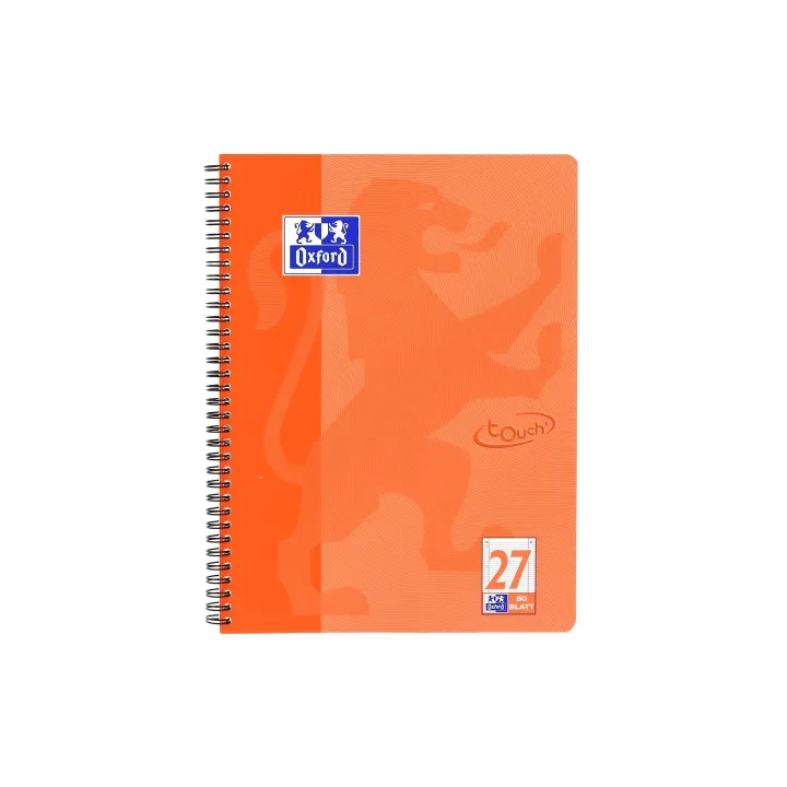 Oxford Carnet de notes Touch Collegeblock L27, A4 +, À lignes, Corail