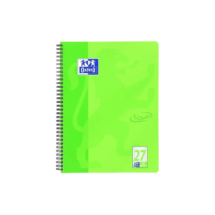 Oxford Carnet de notes Touch Collegeblock L27, A4 +, À lignes, Vert