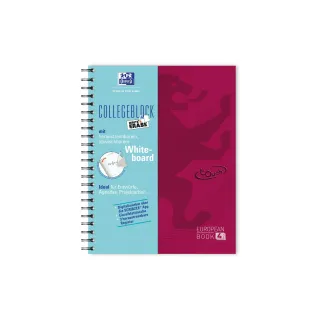 Oxford Carnet de notes Touchez College Pad, A4 +, À carreaux, Framboise