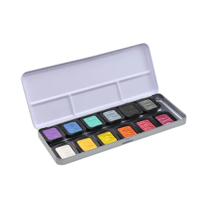 Finetec Peinture pour aquarelle Rainbow 12 couleurs