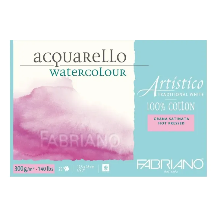 Fabriano Bloc aquarelle Artistico Trad.White 12.5 x 18 cm