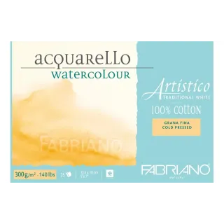 Fabriano Bloc aquarelle Artistico Trad.White 12.5 x 18 cm