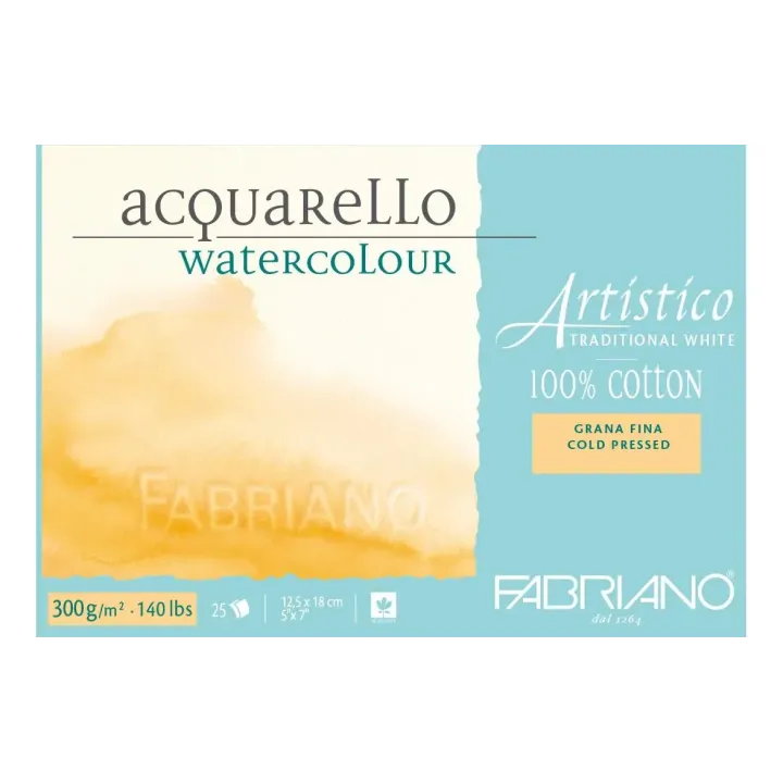 Fabriano Bloc aquarelle Artistico Trad.White 12.5 x 18 cm