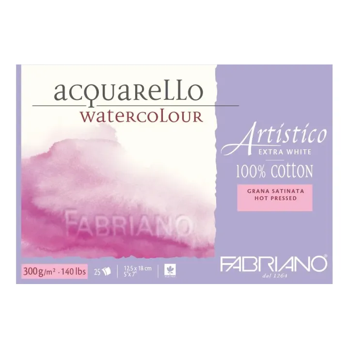 Fabriano Bloc aquarelle Artistico Extra White 12.5 x 18 cm