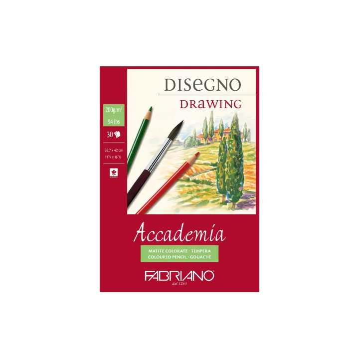 Fabriano Carnet de dessin Drawing A3, 30 feuilles