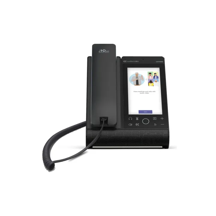 Audiocodes Téléphone de bureau C470HD Microsoft Teams Noir