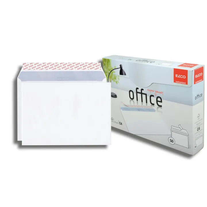 ELCO Enveloppe Office Box C4 sans fenêtre, 50 pièces