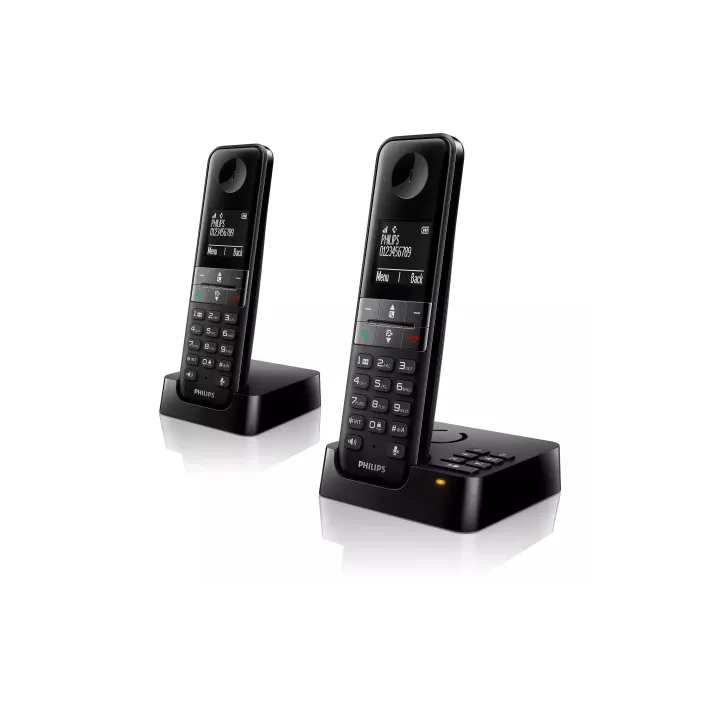 Philips Téléphone sans fil D4752B Duo Noir