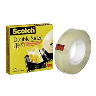 Scotch Ruban adhésif double face 12 mm x 22.8 m, Transparent