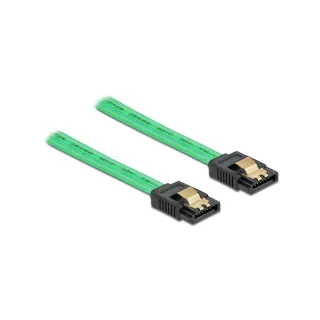 Delock Câble SATA UV Effet lumineux vert 30 cm