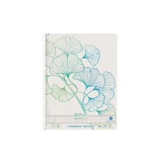 Herlitz Carnet de notes Greenline A4, À carreaux, Ginkgo