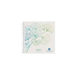 Herlitz Carnet de notes Greenline 8 x 14.8 cm, Pois, Ginkgo