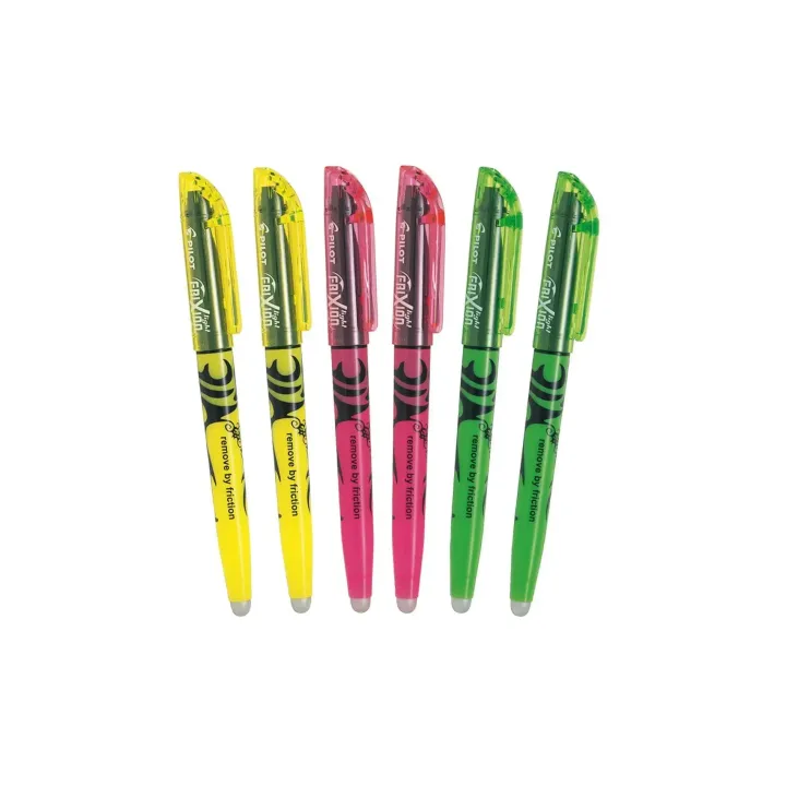 Pilot Surligneur FlowPack FriXion Light 6 pièces, Jaune-Vert-Rose