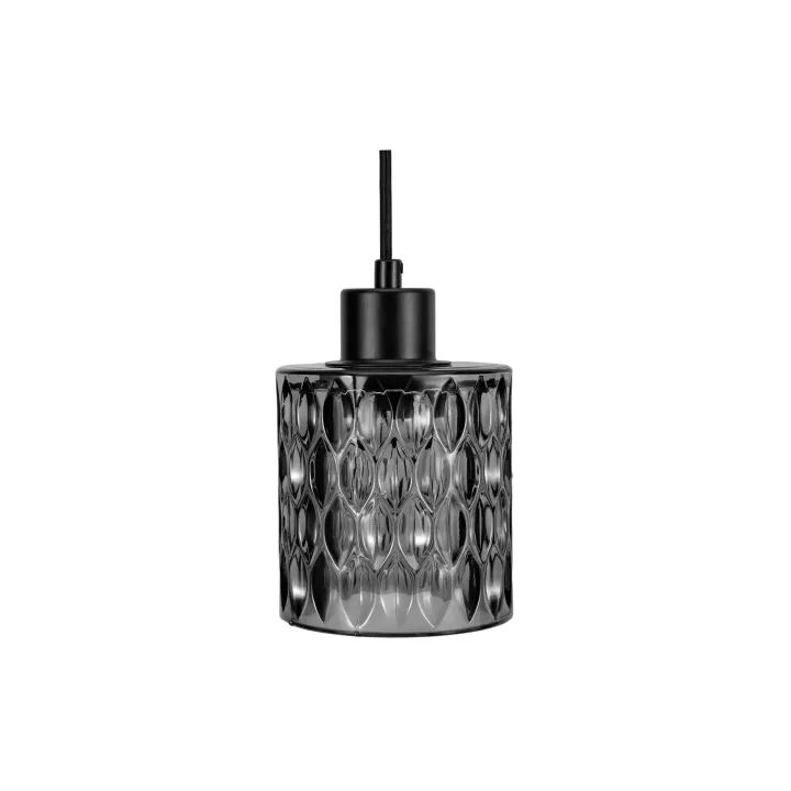 Pauleen Lampe suspendue Gleaming Magic 1x E27, Verre fumé - Noir