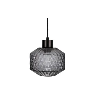 Pauleen Lampe suspendue Gleaming Smoke 1x E27, Verre fumé - Noir