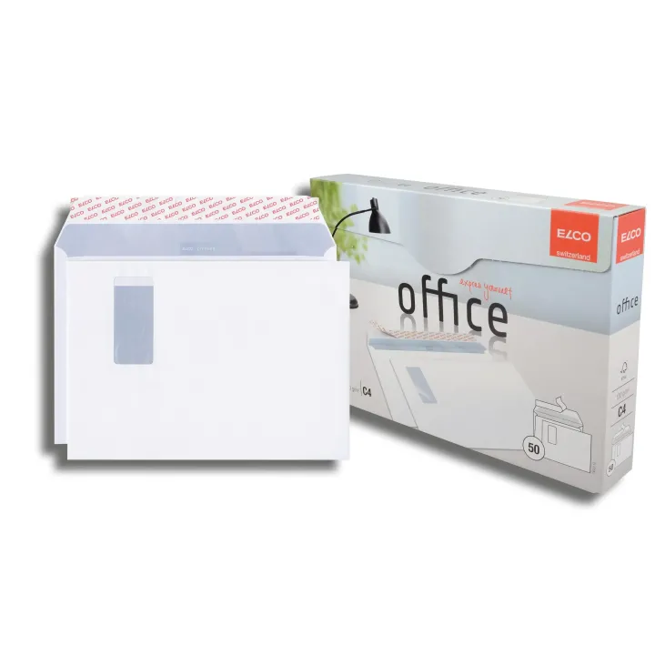 ELCO Enveloppe Office Box C4 avec fenêtre à droite, 50 pièces