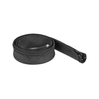 Delock Gaine de câble 1 m x 30 mm, avec fermeture éclair Noir