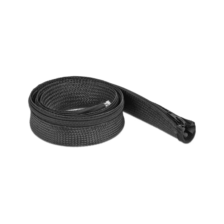 Delock Gaine de câble 1 m x 30 mm, avec fermeture éclair Noir