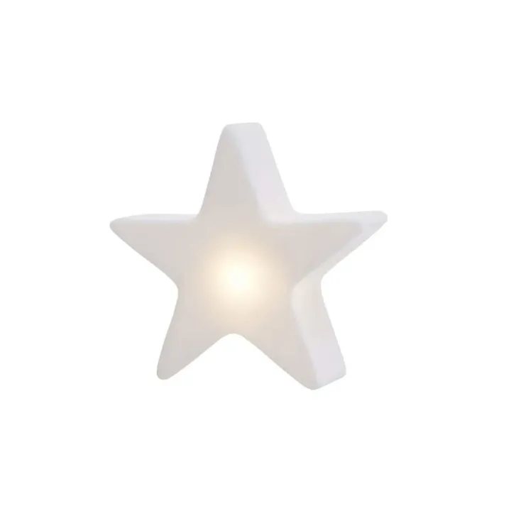8 Seasons Design Bougie à motifs Shining Star Micro S, Blanc