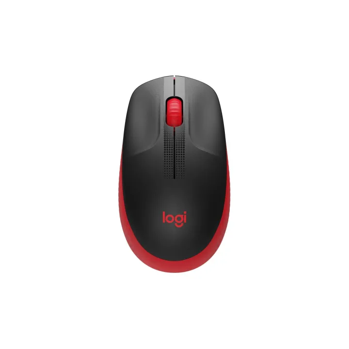 Logitech Souris M190 Rouge-Noir, sans fil