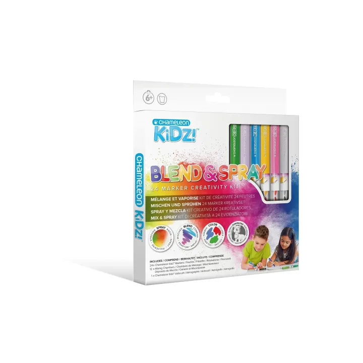 Chameleon Crayon aérographe Kidz Blend & Spray Set 24 pièces