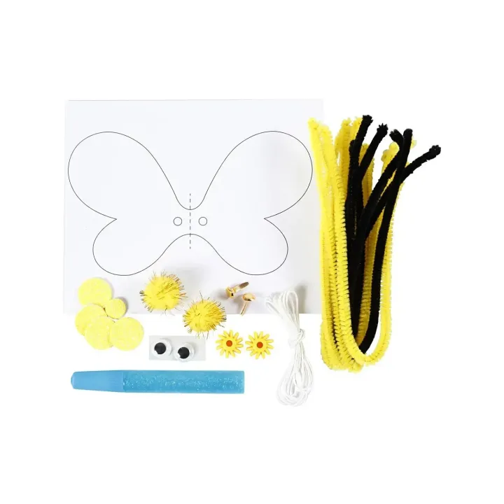 Creativ Company Kits de bricolage Mini Abeille, 9 parties, jaune-noir