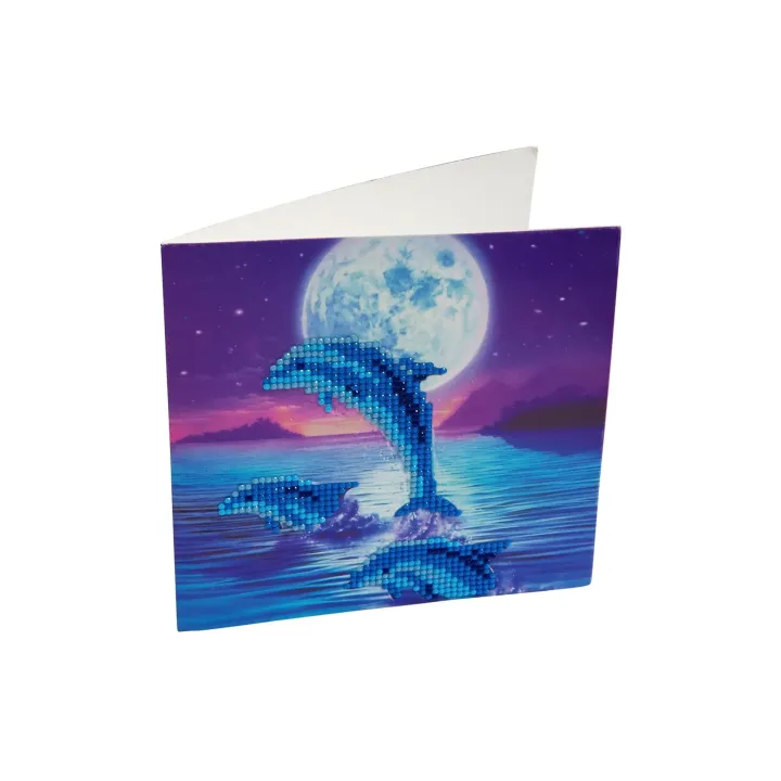 CRAFT Buddy Kits de bricolage Crystal Art Card Dolphin Pod