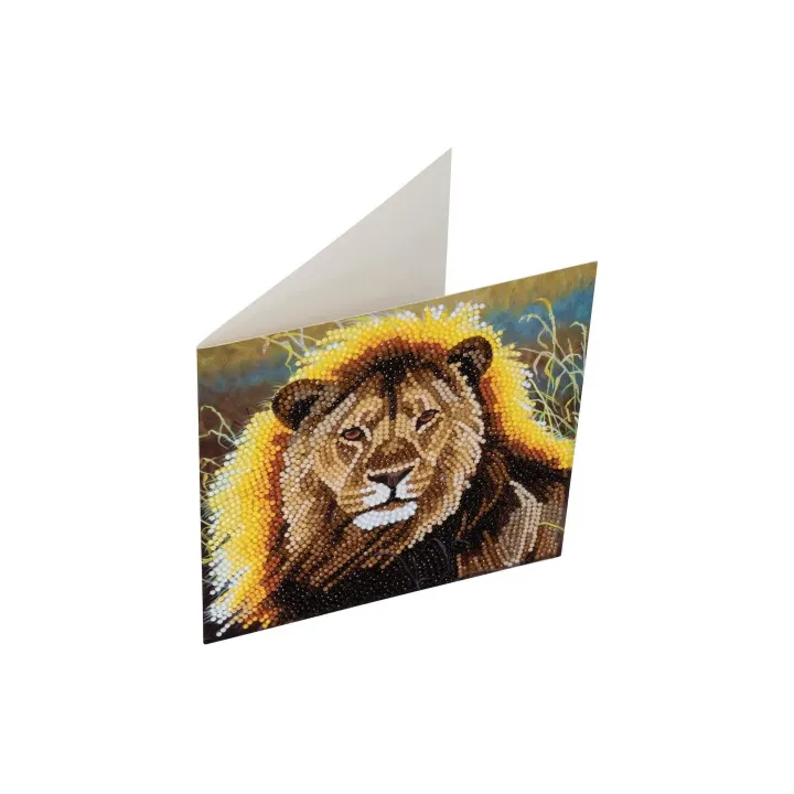 CRAFT Buddy Kits de bricolage Crystal Art Card Resting Lion