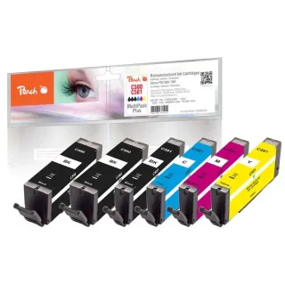 Peach Kits d’encre Canon PGI-580 - CLI-581 2x BK, 1x PBK, C, M, Y