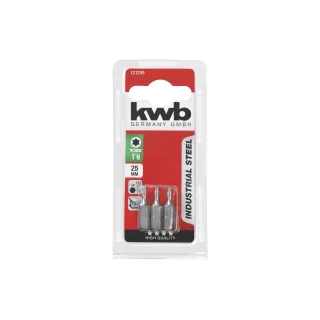 kwb Kits de bits Industrial Steel Bits 1-4 Torx T9 3 Pièce-s pièce(s)