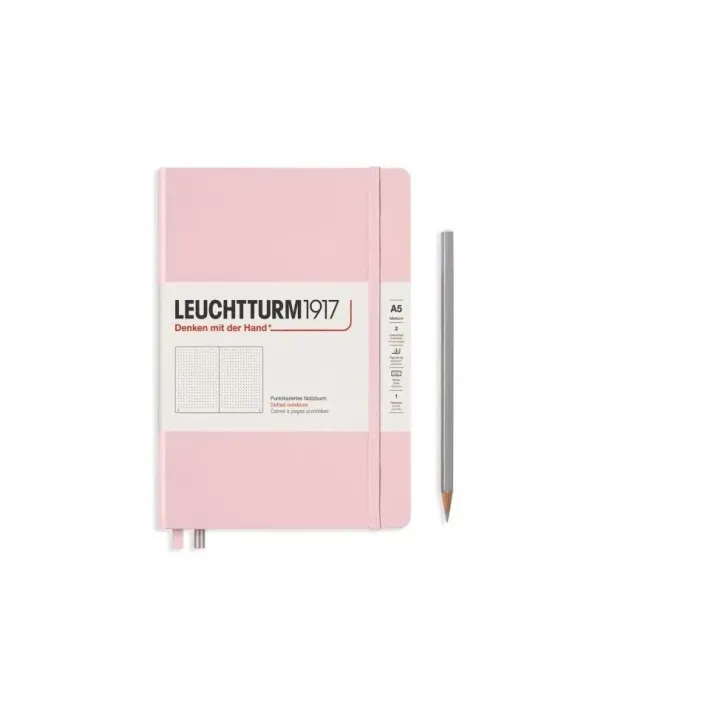 Leuchtturm Bloc-notes Medium A5, Pois, 2-pièces, poudre