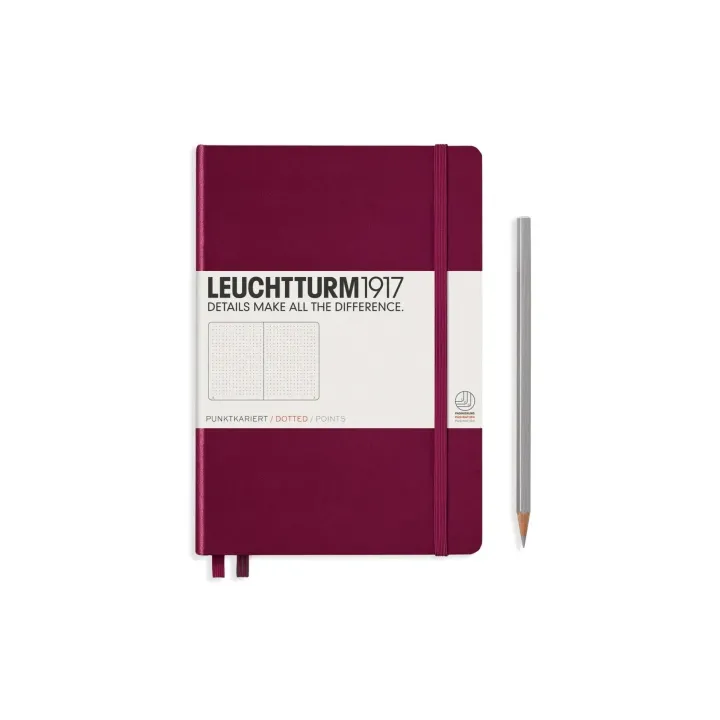 Leuchtturm Bloc-notes Medium A5, Pois, 2-pièces, Port Red