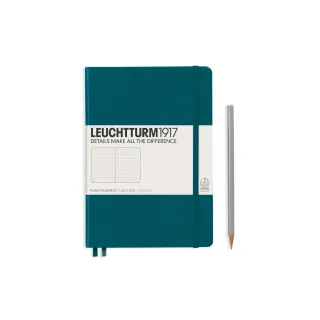 Leuchtturm Bloc-notes Medium A5, Pois, 2-pièces, Pacific Vert