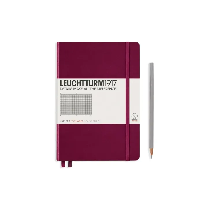 Leuchtturm Bloc-notes Medium A5, À carreaux, 2-pièces, Port Rouge