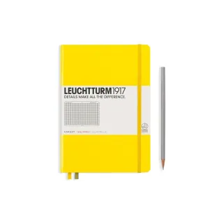 Leuchtturm Bloc-notes Medium A5, À carreaux, 2-pièces, citron