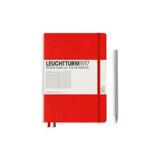 Leuchtturm Bloc-notes Medium A5, À lignes, 2 partie, Rouge