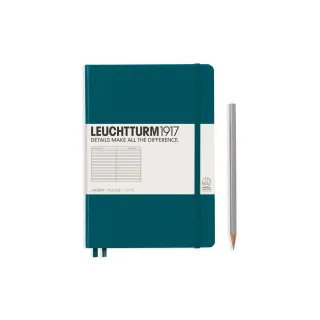 Leuchtturm Bloc-notes Medium A5, À lignes, 2-pièces, Vert Pacifique