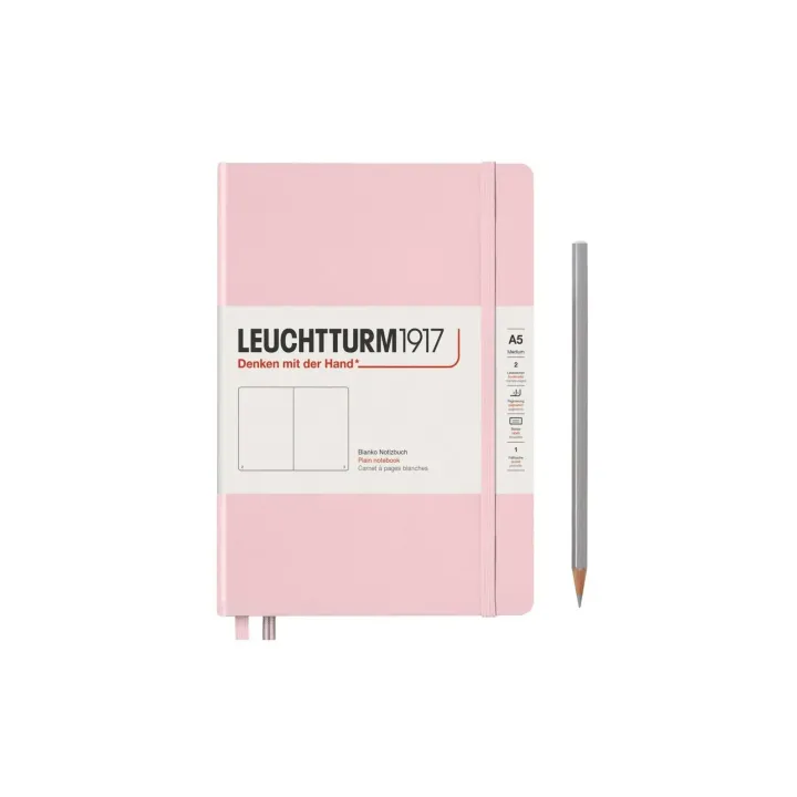 Leuchtturm Bloc-notes Medium A5, Vierge, 2-pièces, poudre