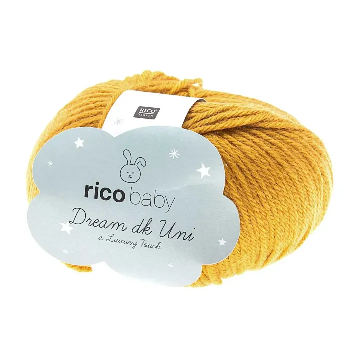 Rico Design Laine Baby Dream Uni dk 50 g, moutarde